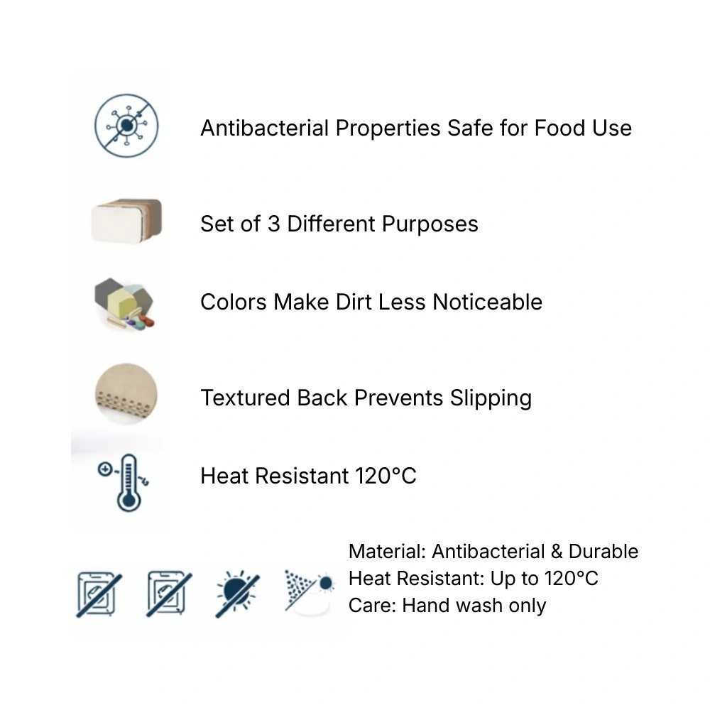 Antibacterial Cutting Board Set of 3 - Image 6