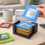glass photo coasters
