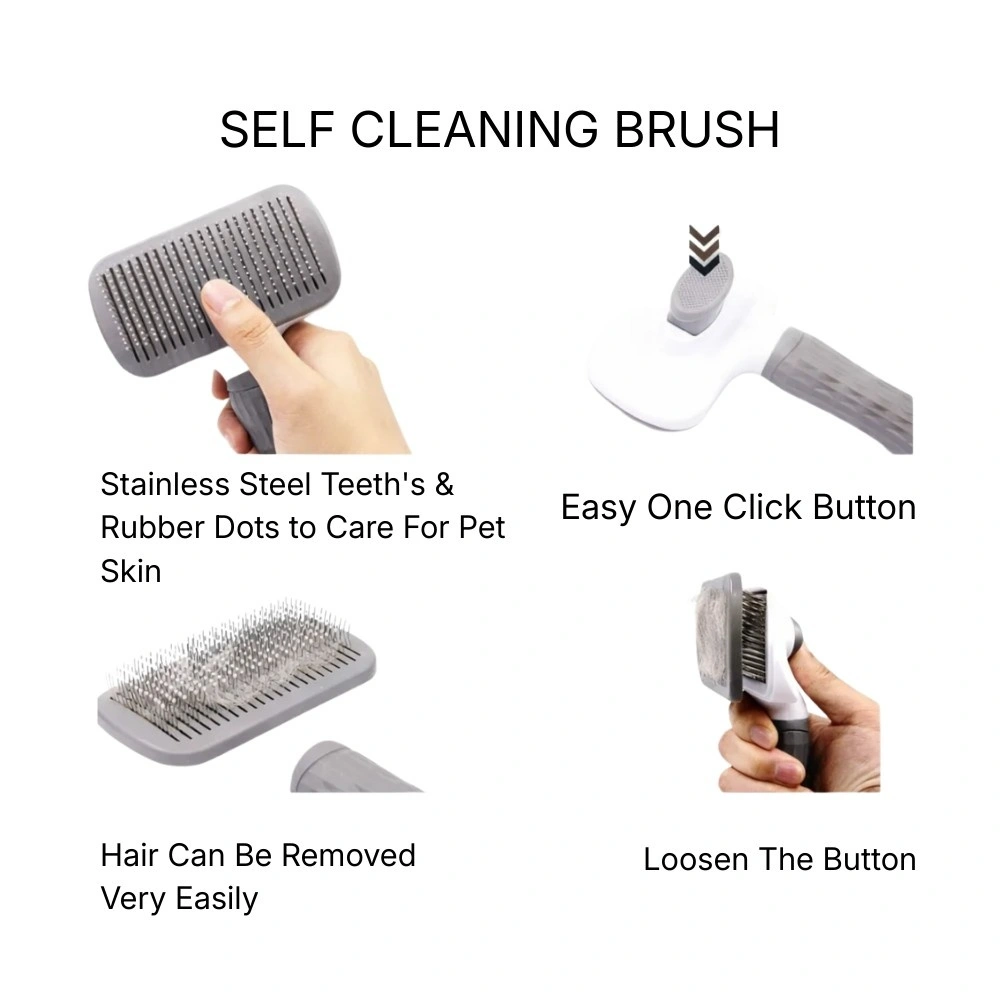Self-Cleaning Pet Slicker Brush - Image 7