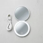 portable mirror for makeup with led light and cable