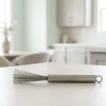 Stainless steel Scrubber Brush place in a table