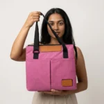 pink thermal bag for lunch, travel & food storage